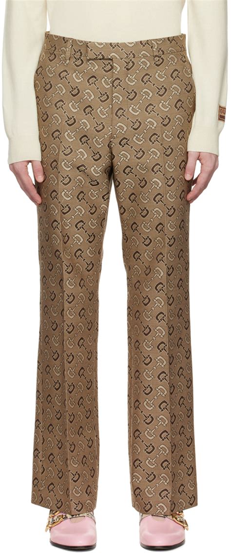 gucci laminated gg trousers|gucci formal trousers.